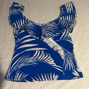 Guess tropical off the shoulder top